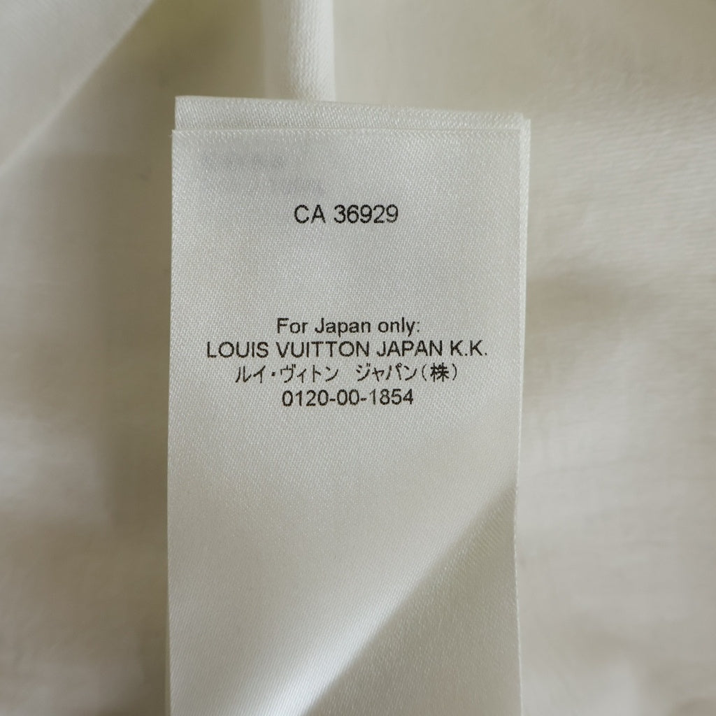 LOUIS VUITTON(ルイヴィトン) 22AW エンボスLVフロントロゴ クルーネック半袖Tシャツ カットソー ホワイト RM222Q DT3 HNY55W