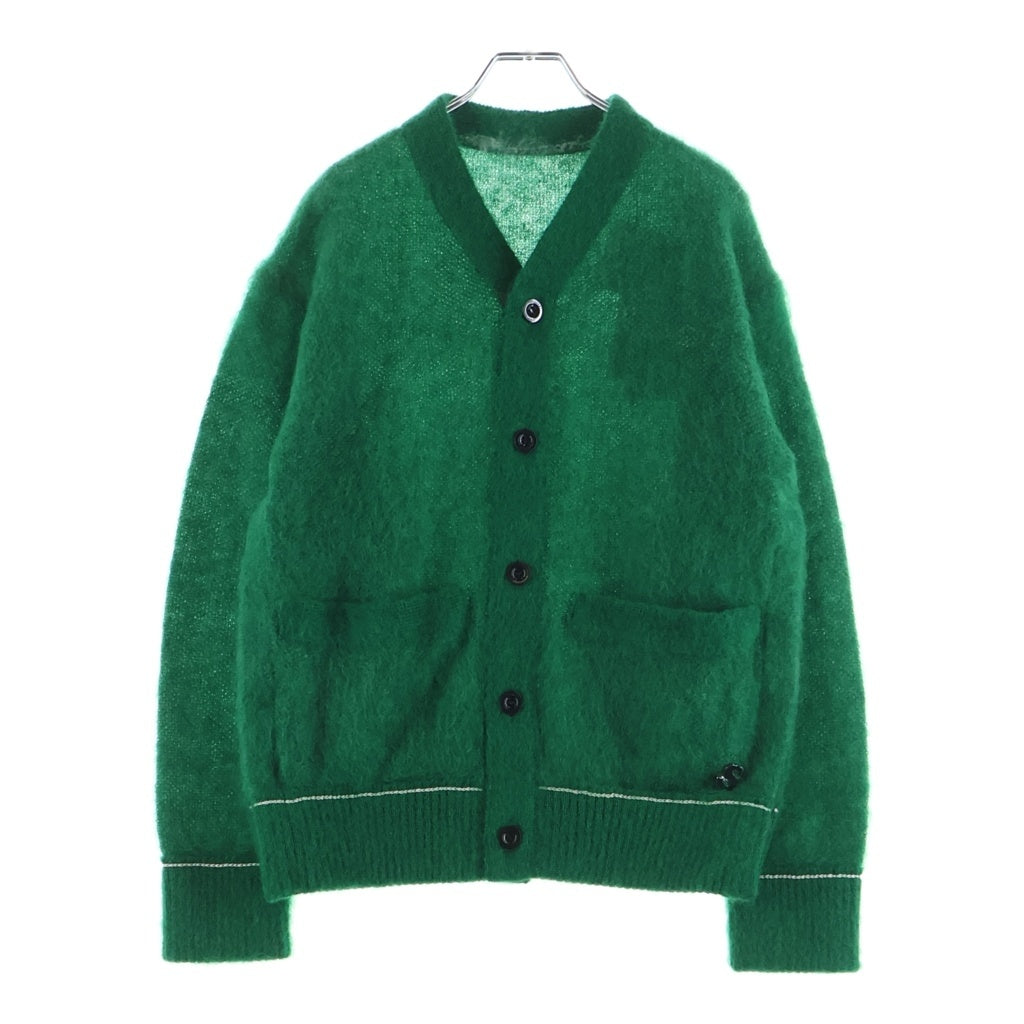 Sacai(サカイ) MOHAIR KNIT CARDIGAN ウール混 モヘア ニットカーディガン グリーン SCM-066
