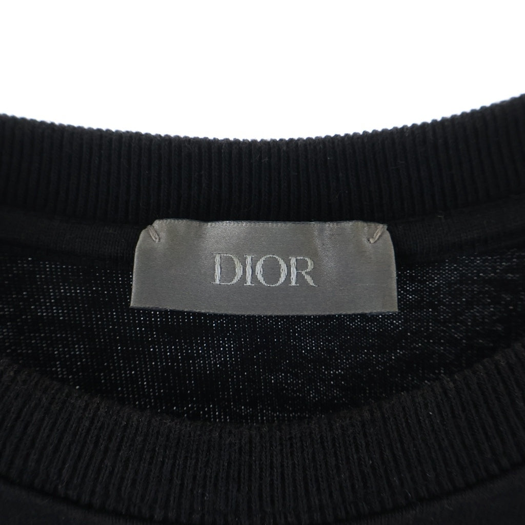 DIOR(ディオール) CD ICON アイコン ロゴエンブロイダリー クルーネック半袖Tシャツ カットソー ブラック 943J605A0554
