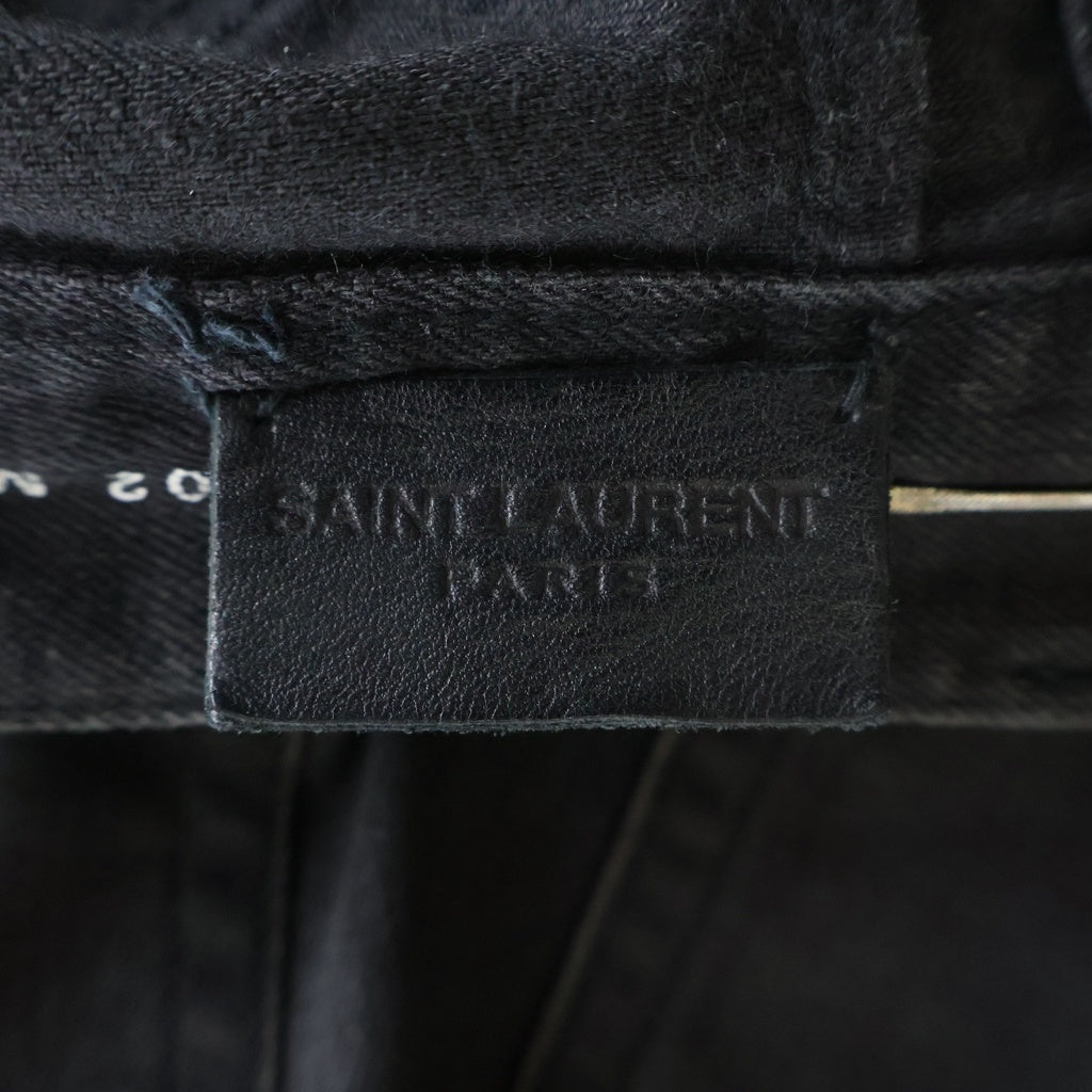 SAINT LAURENT PARIS(サンローランパリ) 14AW KNEE CRUSH SKINNY DENIM エディ期 ジップフライ ニークラッシュスキニーデニム ブラック 362284 Y859F