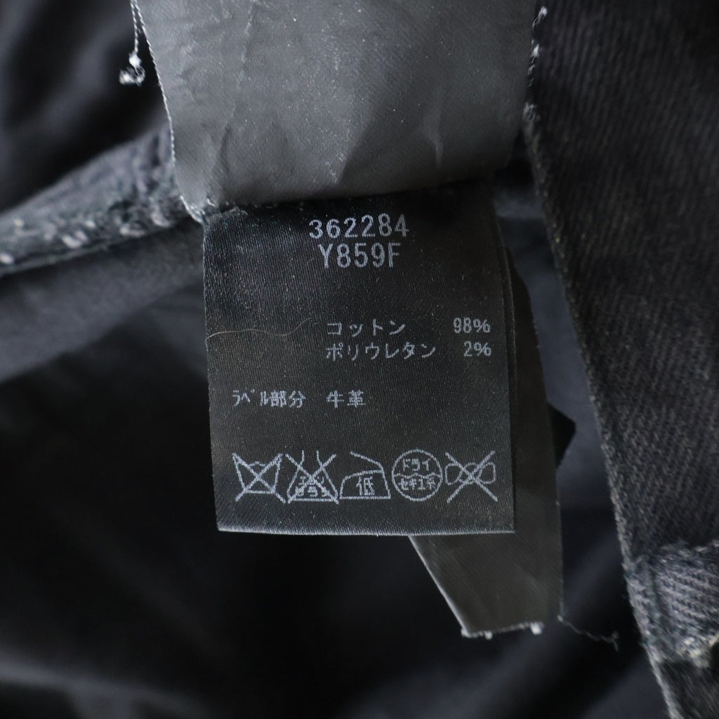 SAINT LAURENT PARIS(サンローランパリ) 14AW KNEE CRUSH SKINNY DENIM エディ期 ジップフライ ニークラッシュスキニーデニム ブラック 362284 Y859F