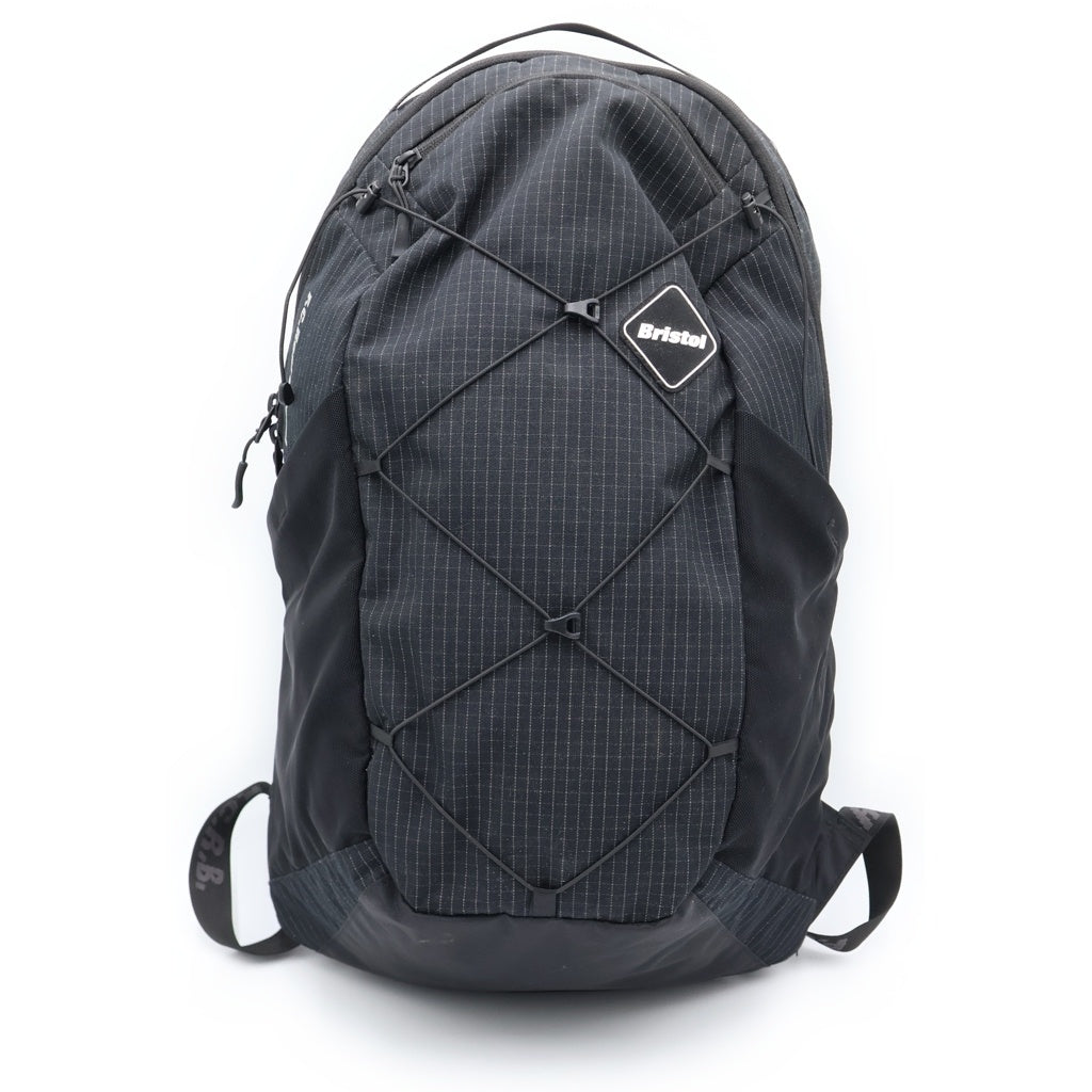 F.C.R.B./F.C.Real Bristol/FCRB(エフシーアールビー/エフシーレアルブリストル) 25SS TOUR BACKPACK ロゴパッチ チェック柄 ツアー バックパック リュックサック ブラック FCRB-250103