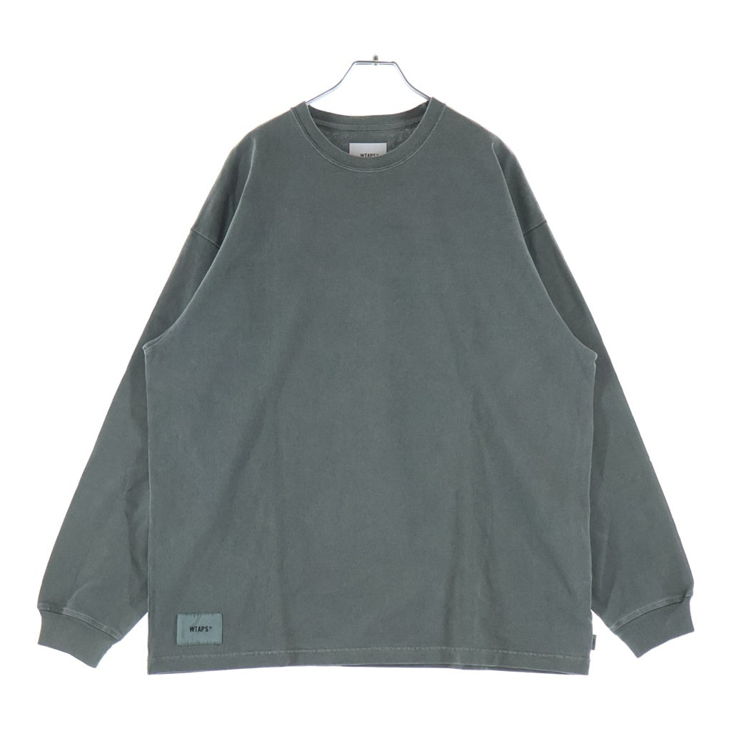 WTAPS(ダブルタップス) 25AW SIGN-OD LS COTTON サイン コットン クルーネック長袖Tシャツ カットソー カーキ 252ATDT-CSM09
