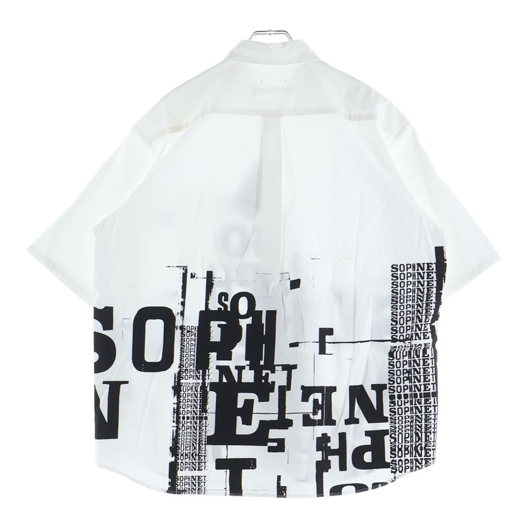 SOPHNET.(ソフネット) 25SS ×SIMON TAYLOR BROKEN BEAUTY S/S SHIRT サイモンテイラー ブロークン ビューティー 半袖シャツ ホワイト/ブラック SOPH-250067