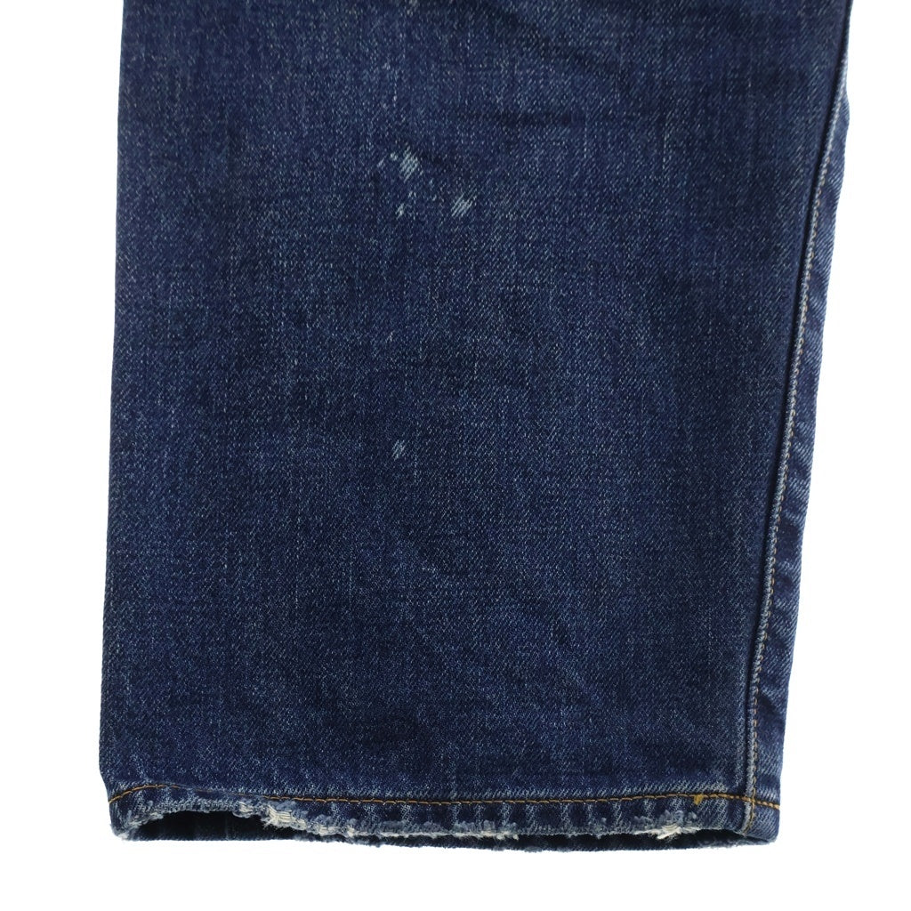 UNIFORM EXPERIMENT(ユニフォームエクスペリメント) 25AW DAMAGED DENIM TAPERED-FIT JEANS テーパードフィット ジップフライダメージデニムパンツ インディゴ UE-252055
