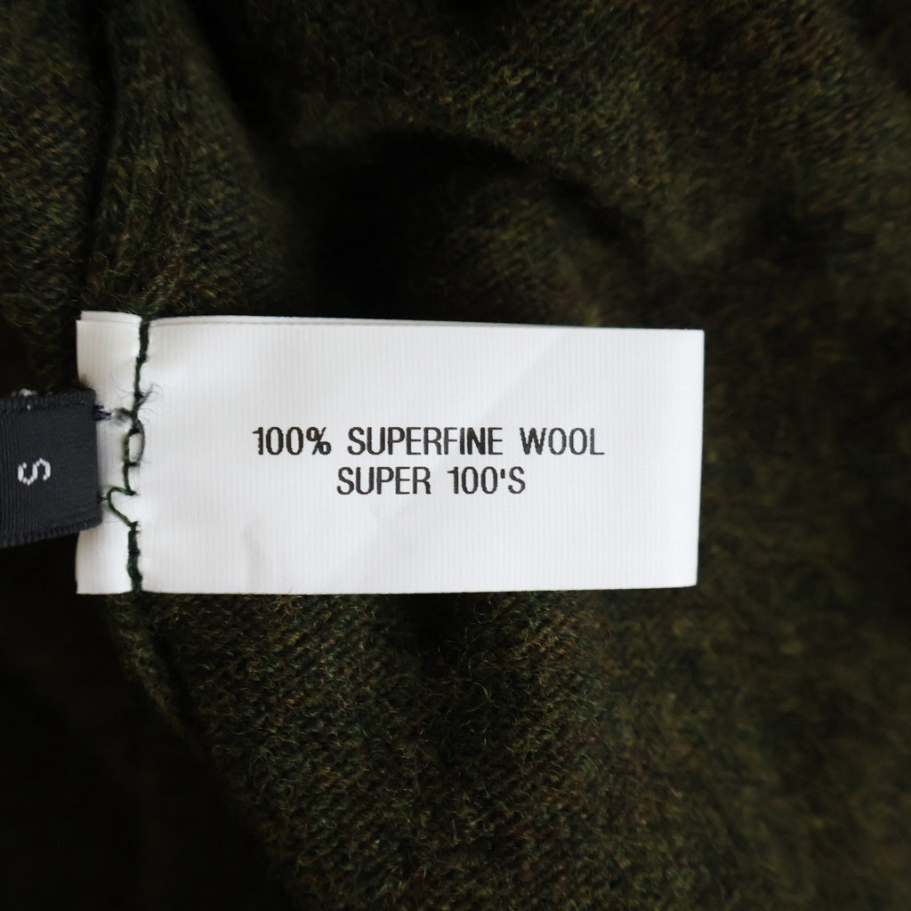 NO BRAND(ノーブランド) MARINA YEE マリナイー 25SAW KANE V-NECK WOOL JUMPER ケイン ウール Vネックジャンパー ニット グリーン