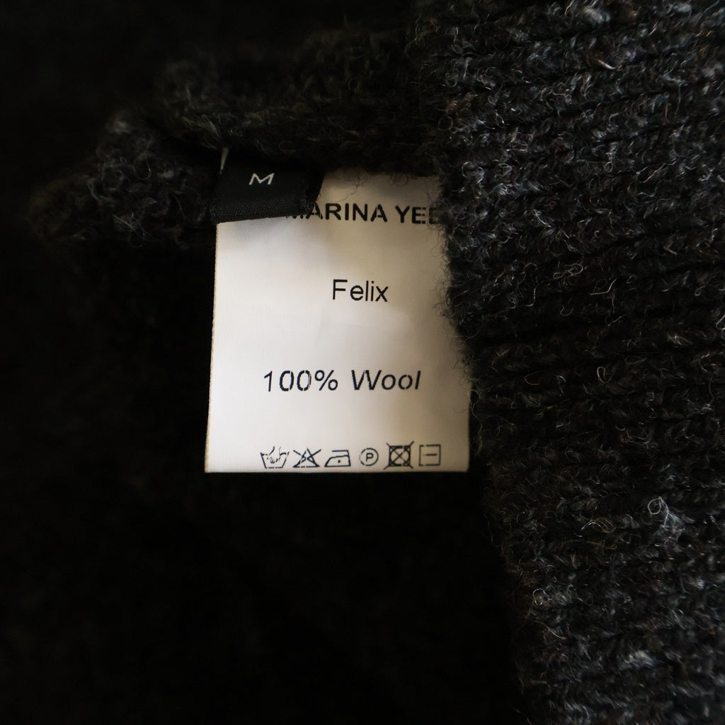 NO BRAND(ノーブランド) MARINA YEE マリナイー 23AW ウール FELIX フェリックス 変形ニット セーター グレー