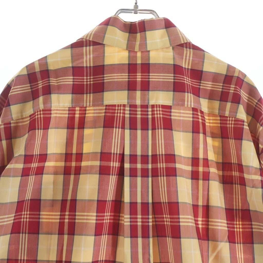 NAMACHEKO(ナマチェコ) 24SS VATTERN SHIRT ヴェッテルン チェック総柄 長袖シャツ レッド/イエロー NS24-401-N1531