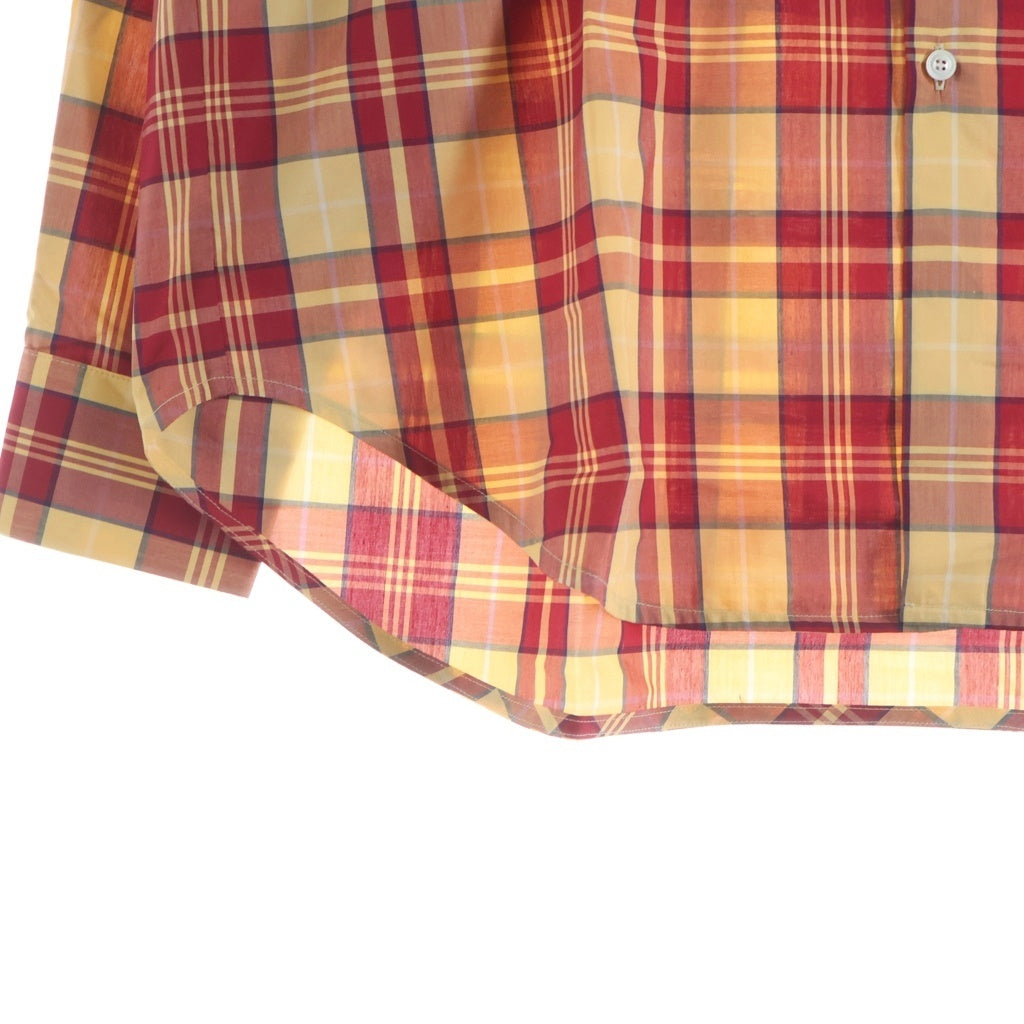 NAMACHEKO(ナマチェコ) 24SS VATTERN SHIRT ヴェッテルン チェック総柄 長袖シャツ レッド/イエロー NS24-401-N1531