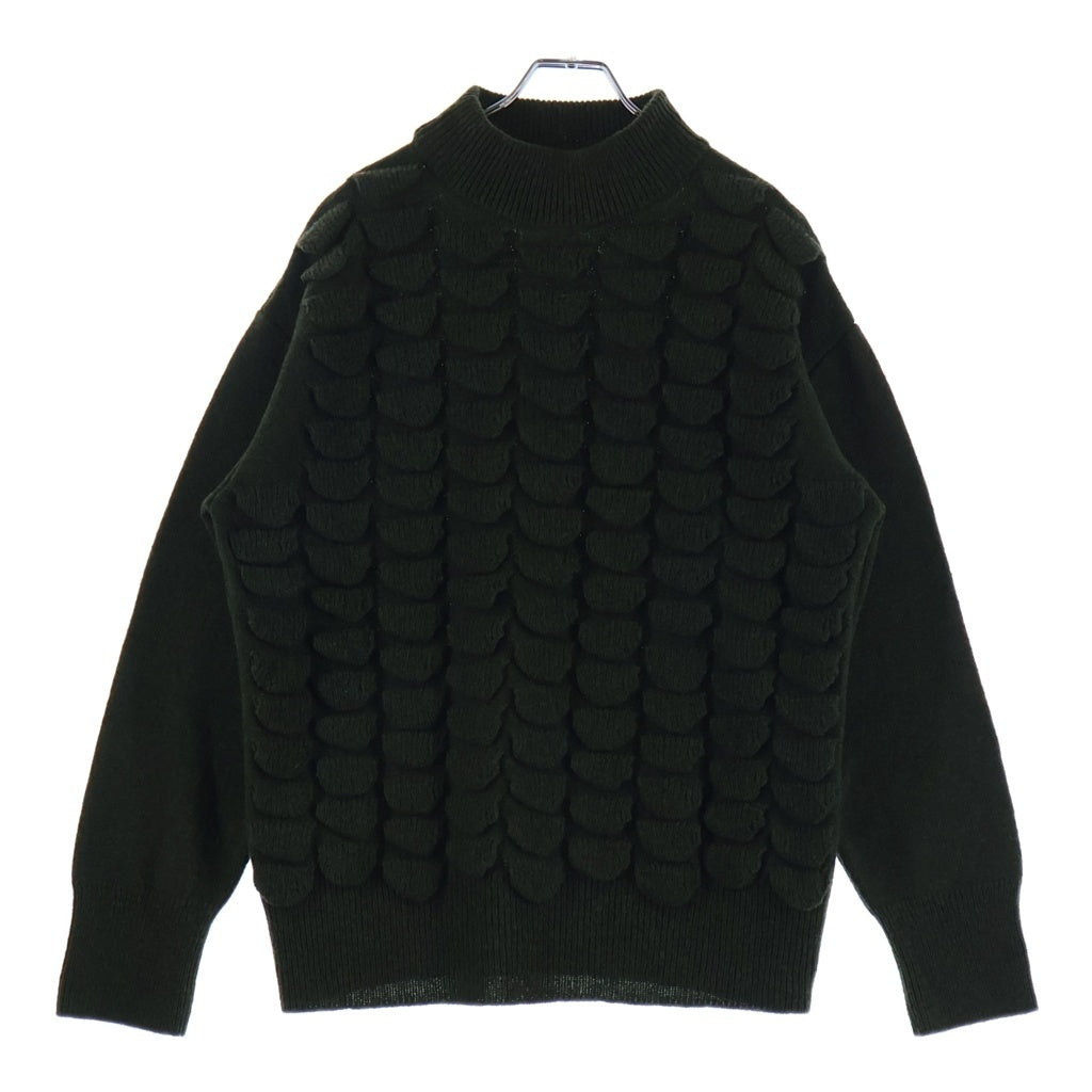 NAMACHEKO(ナマチェコ) 24AW SHETLAND FEATHER CREWNECK シェットランド フェザー クルーネックセーター ニット グリーン NS25-755-03033