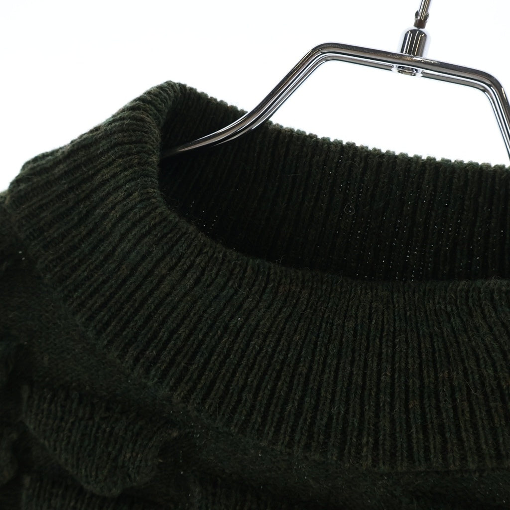NAMACHEKO(ナマチェコ) 24AW SHETLAND FEATHER CREWNECK シェットランド フェザー クルーネックセーター ニット グリーン NS25-755-03033