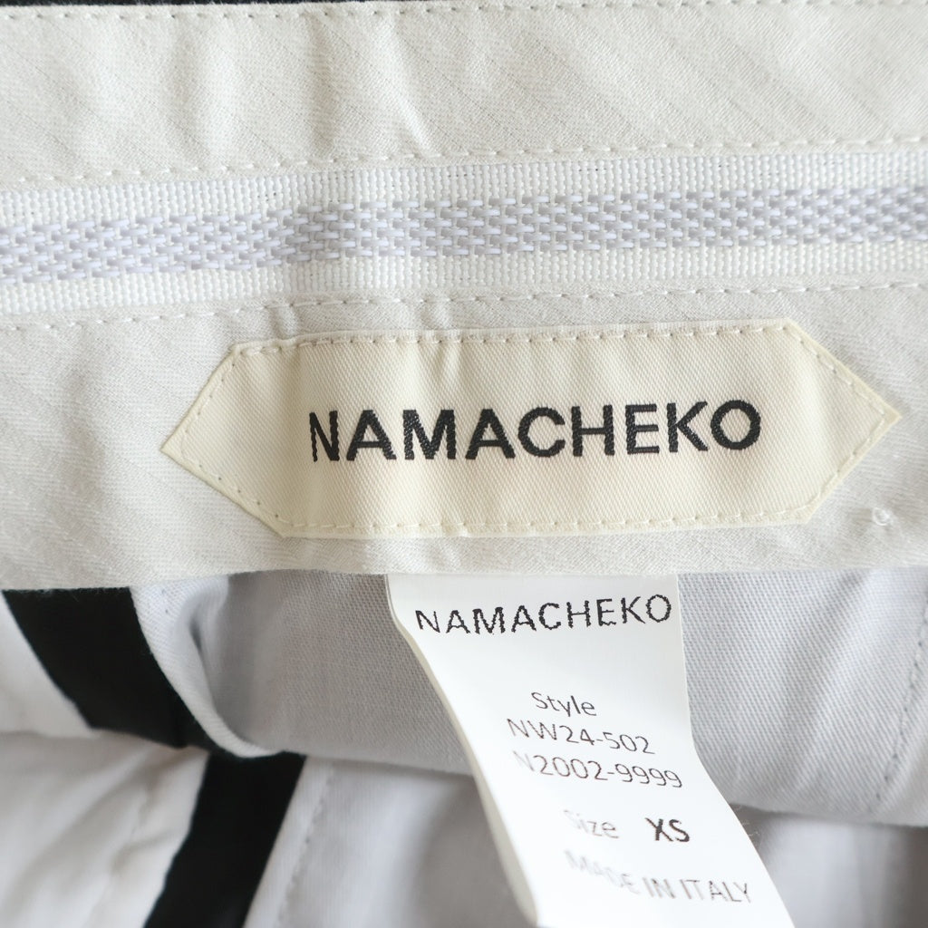 NAMACHEKO(ナマチェコ) 24AW CLINT TAILORED TROUSER クリント テーラードトラウザーズ スラックス ブラック NW24-502-N2002-9999