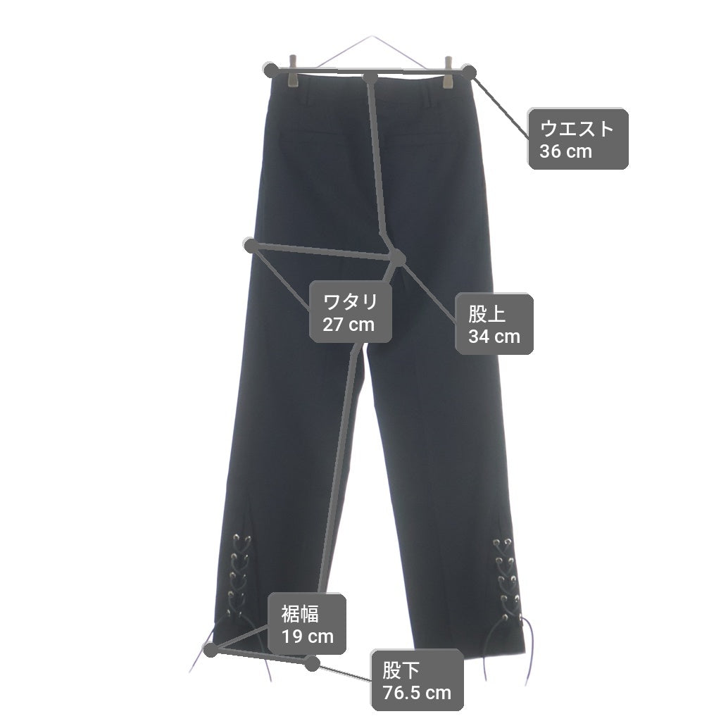 NAMACHEKO(ナマチェコ) 24AW CLINT TAILORED TROUSER クリント テーラードトラウザーズ スラックス ブラック NW24-502-N2002-9999