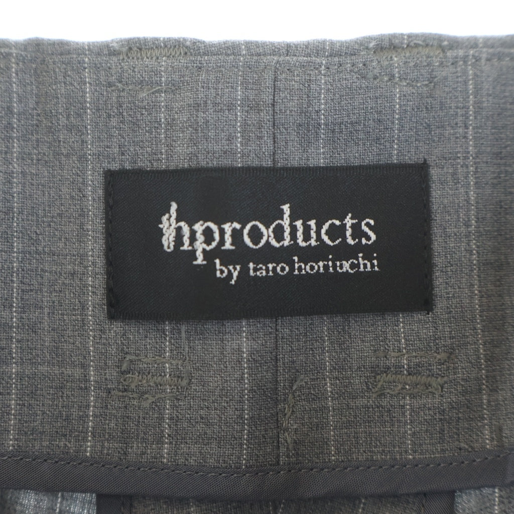 th products(ティーエイチ プロダクツ) QUINN Wide Tailored Pants クイーン ワイド ストライプ テーラードパンツ スラックス グレー 2601-P01-101