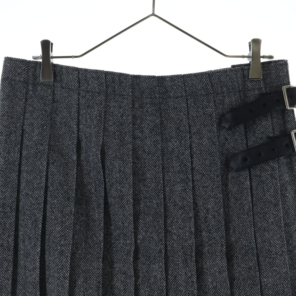 th products(ティーエイチ プロダクツ) Layer Wrap Skirt ウール レイヤー ラップスカート グレー 2302-ACC13-M201 レディース