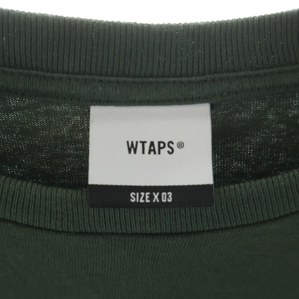 WTAPS(ダブルタップス) 25SS TSSC SS TEE コットン プリント クルーネック 半袖Tシャツ カットソー グリーン 251ATDT-STM04S