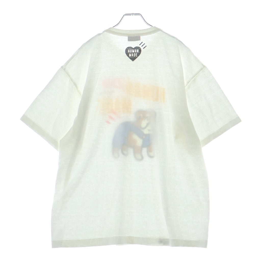 HUMAN MADE(ヒューマンメイド) 26SS GRAPHIC T-SHIRT グラフィック ブルドッグ コットン プリント クルーネック 半袖Tシャツ カットソー ホワイト HM31TE015