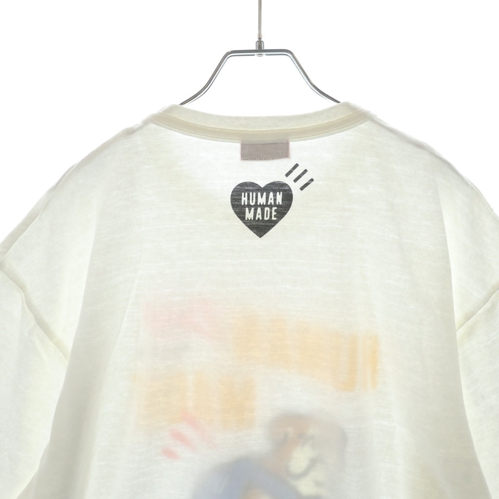 HUMAN MADE(ヒューマンメイド) 26SS GRAPHIC T-SHIRT グラフィック ブルドッグ コットン プリント クルーネック 半袖Tシャツ カットソー ホワイト HM31TE015