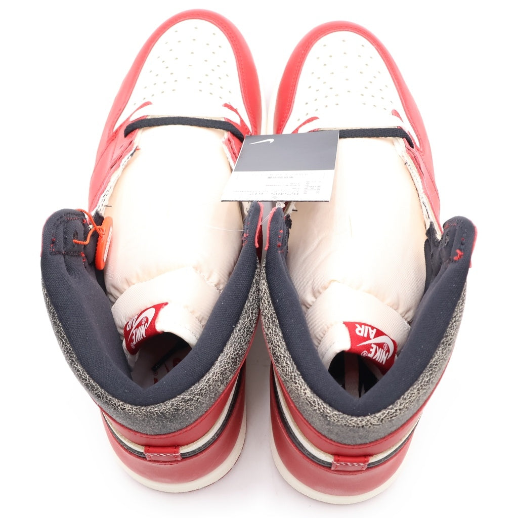 NIKE(ナイキ) AIR JORDAN 1 RETRO HIGH OG LOST & FOUND/CHICAGO エアジョーダン1 ハイ ロスト&ファウンド シカゴ レッド/ホワイト US12.5/30.5cm DZ5485-612