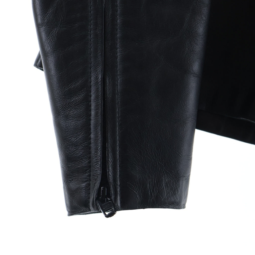 BALENCIAGA(バレンシアガ) 20AW SCUBA LEATHER JACKET スキューバレザージャケット ジップアップブルゾン ブラック 641275 TKS01