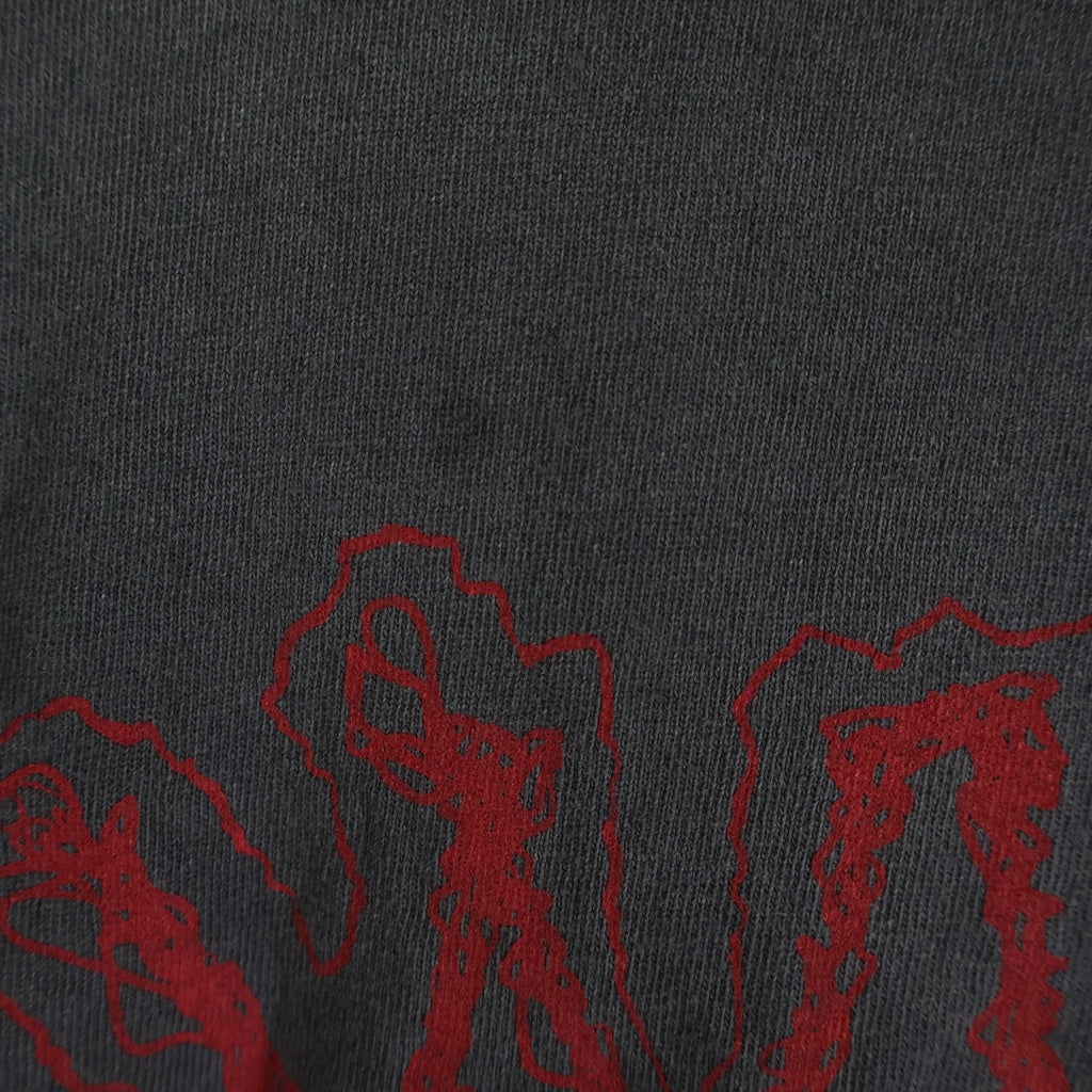 SAINT MICHAEL(セントマイケル) 25AW VINTAGE HOLY SAINT TEE ヴィンテージ ホーリーセイント スカル 両面プリント クルーネック半袖Tシャツ カットソー グレー SM-HR1-0000-011