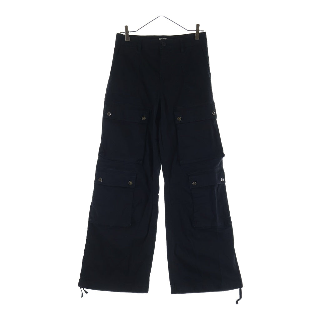 DIESEL ディーゼル P-MIRTA-NOVO フラップポケット デニム カーゴパンツ ブラック A15541 DIESEL(ディーゼル) P-MIRTA-NOVO フラップポケット デニム カーゴ