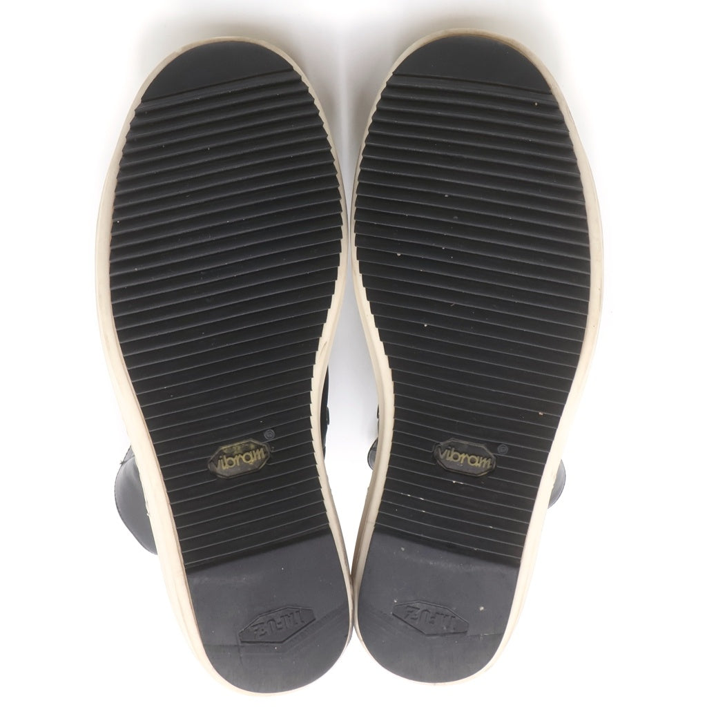 Rick Owens(リックオウエンス) RAMONES ラモーンズ サイドジップレザーハイカットスニーカー レースアップシューズ ブラック 28797