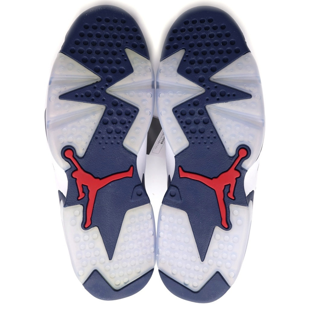 NIKE(ナイキ) AIR JORDAN 6 RETRO WHITE AND MIDNIGHT NAVY エアジョーダン1 レトロ ハイカット スニーカー ホワイト/ネイビー US10.5/28.5cm CT8529-164