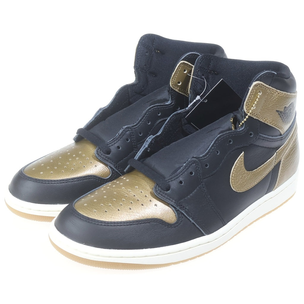 NIKE(ナイキ) AIR JORDAN 1 RETRO HIGH OG エアジョーダン1 レトロ ハイカット スニーカー ブラック/ゴールド US10.5/28.5cm DZ5485-071