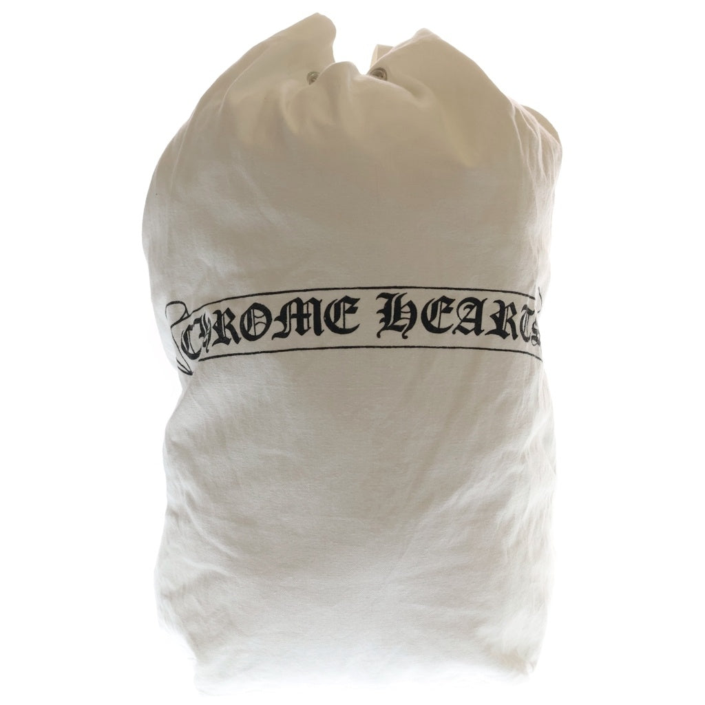 CHROME HEARTS(クロムハーツ) スクロールラベルロゴプリント ランドリーバッグ ナップサック ホワイト
