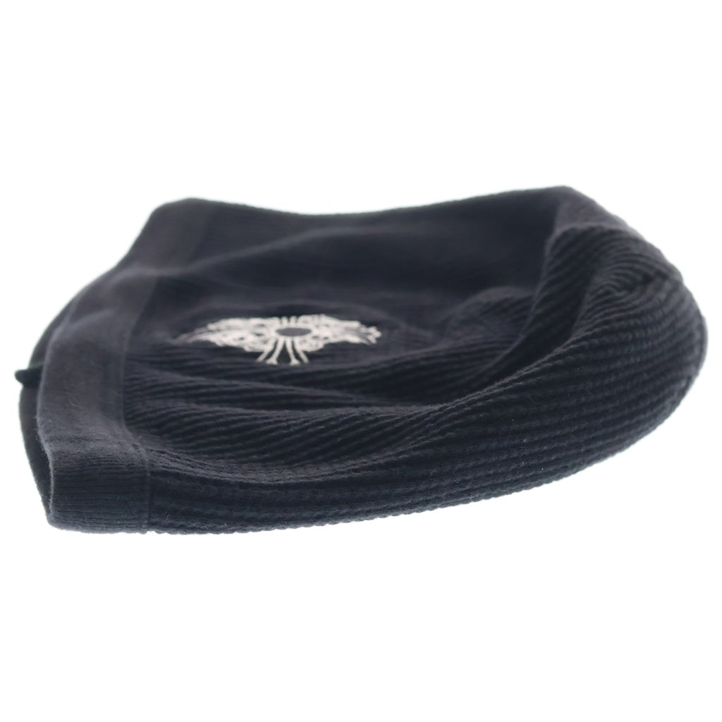 CHROME HEARTS(クロムハーツ) THERMAL BEANIE オールド へアリークロス刺繍 サーマル ビーニー ニット帽 ブラック
