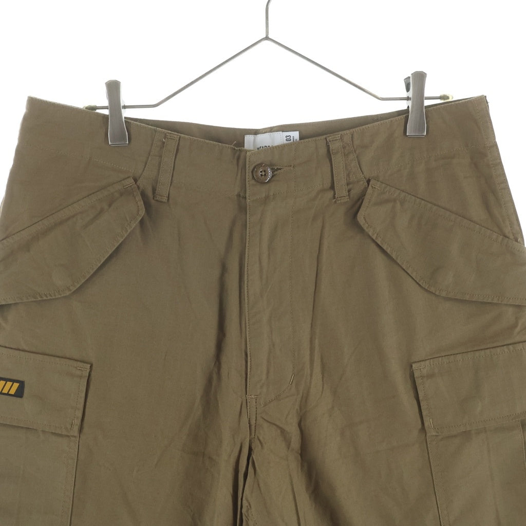 WTAPS(ダブルタップス) 21SS CARGO SHORTS COTTON RIPSTOP コットン リップストップ カーゴハーフパンツ ショーツ カーキ 211BRDT-PTM05