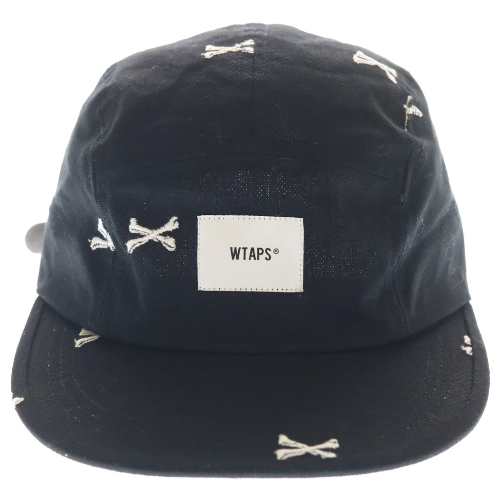 WTAPS(ダブルタップス) 22SS CAP CROSSBONE ロゴパッチ クロスボーン刺繍 5パネルキャップ 帽子 ブラック 221HDT-HT02