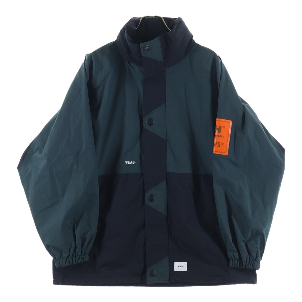 WTAPS(ダブルタップス) 20SS×HELLY HANSEN BOW JACKET ヘリーハンセン ボウ ナイロン ジップアップ マウンテンパーカー グリーン/ブラック HV12000W