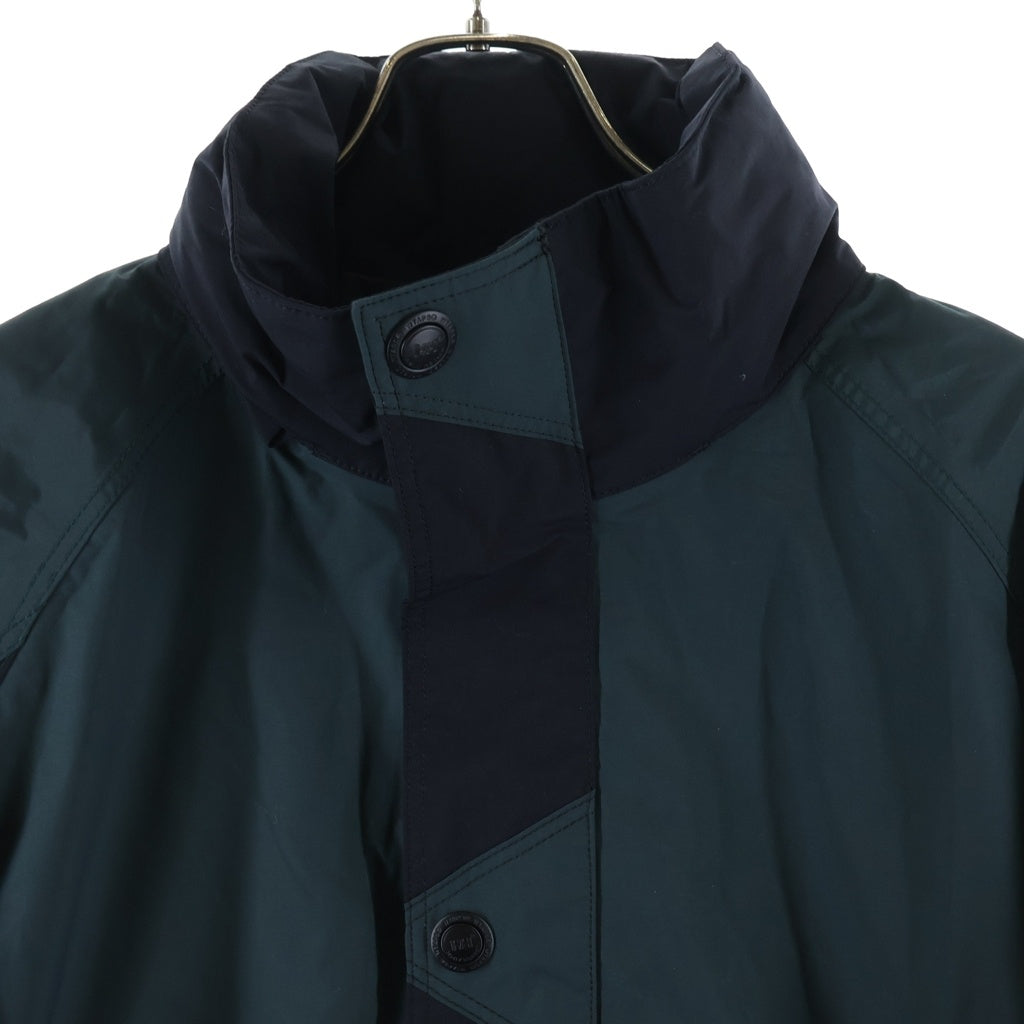 WTAPS(ダブルタップス) 20SS×HELLY HANSEN BOW JACKET ヘリーハンセン ボウ ナイロン ジップアップ マウンテンパーカー グリーン/ブラック HV12000W