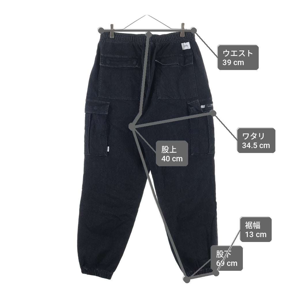 WTAPS(ダブルタップス) 22AW GIMMICK TROUSERS COTTON DENIM コットンデニム ギミックトラウザーズ カーゴパンツ ブラック 222WVDT-PTM02