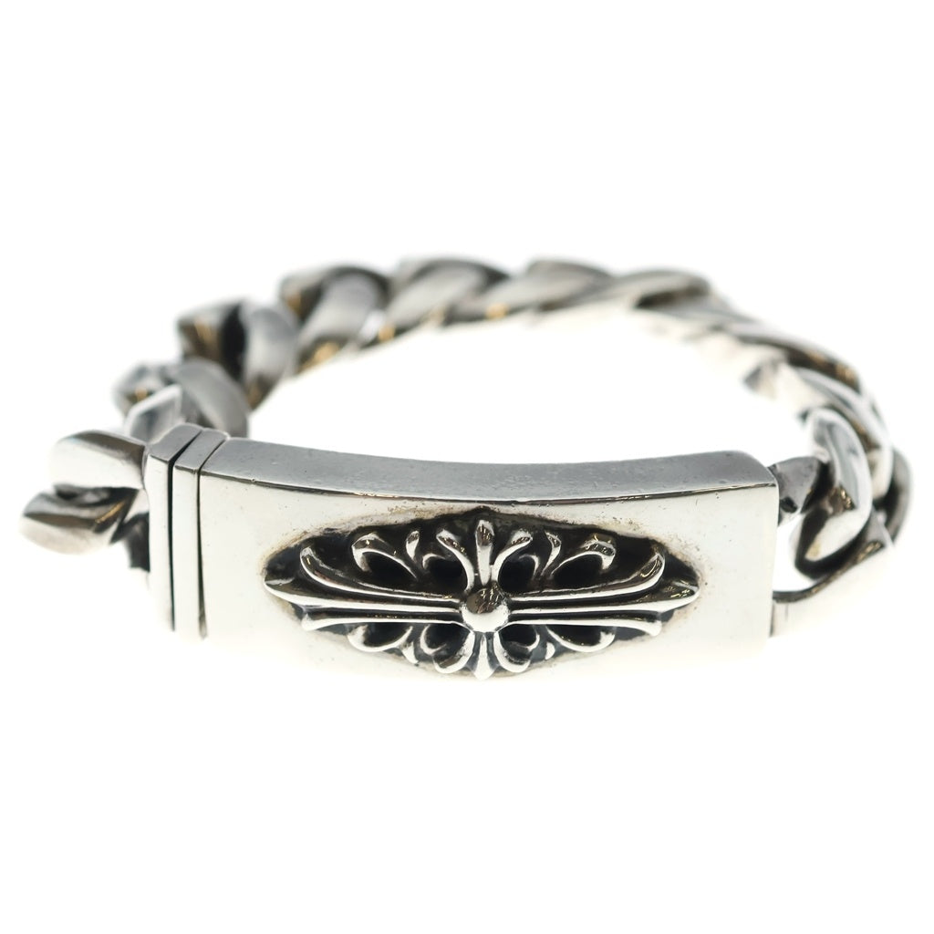CHROME HEARTS(クロムハーツ) ID FLORAL CRS フローラルクロスIDクラシックリンク ブレスレット 11LINK シルバー BCA164