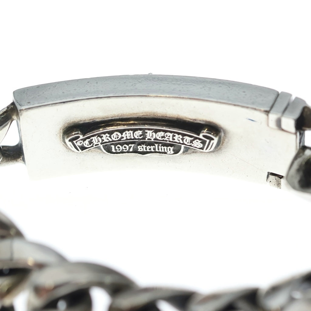 CHROME HEARTS(クロムハーツ) ID FLORAL CRS フローラルクロスIDクラシックリンク ブレスレット 11LINK シルバー BCA164