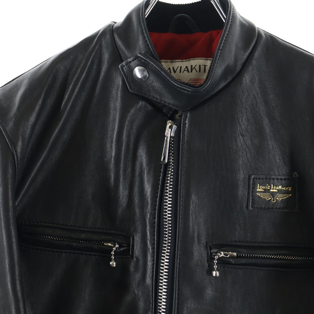 Lewis Leathers(ルイスレザー) SUPER SPORTSMAN スーパースポーツマン レザー シープスキン ジップアップ シングル ライダースジャケット ブラック