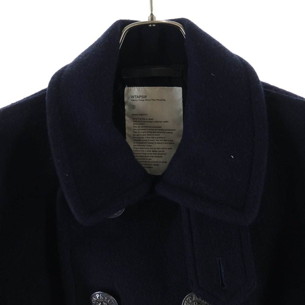 WTAPS(ダブルタップス) 14AW TOUTHFUL DAYZ PEA COAT ユースフルデイズ期 ウールメルトン ピーコート ネイビー 142GWDT-JKM05
