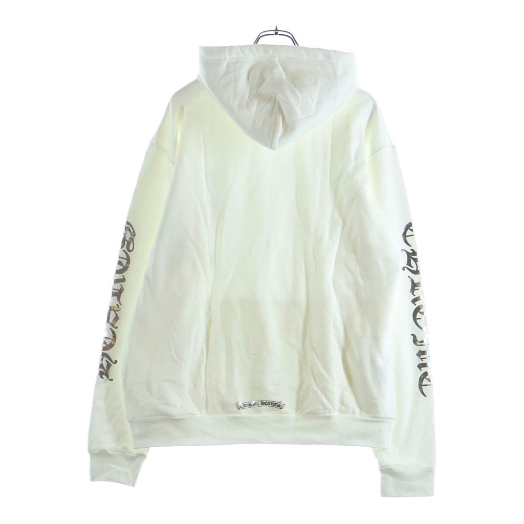 CHROME HEARTS(クロムハーツ) WHITE FOIL HOODIE フォイル アームロゴ プルオーバースウェットパーカー フーディー ホワイト