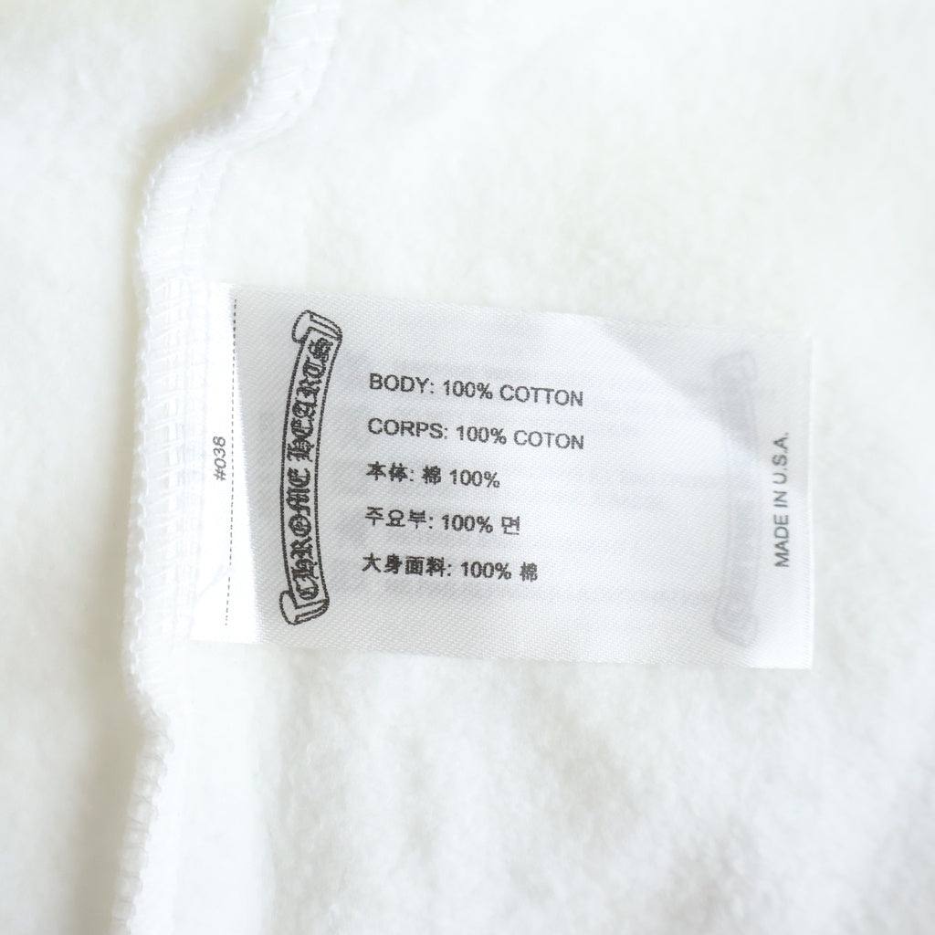 CHROME HEARTS(クロムハーツ) WHITE FOIL HOODIE フォイル アームロゴ プルオーバースウェットパーカー フーディー ホワイト