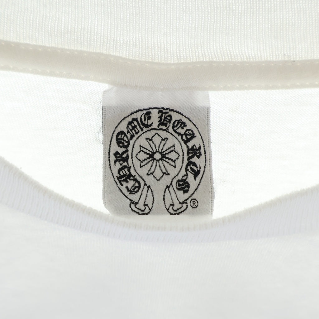 CHROME HEARTS(クロムハーツ) ×MAXFIELD マックスフィールド ダガー スクロールラベル グラフィックプリントロングスリーブTシャツ 長袖カットソー ホワイト