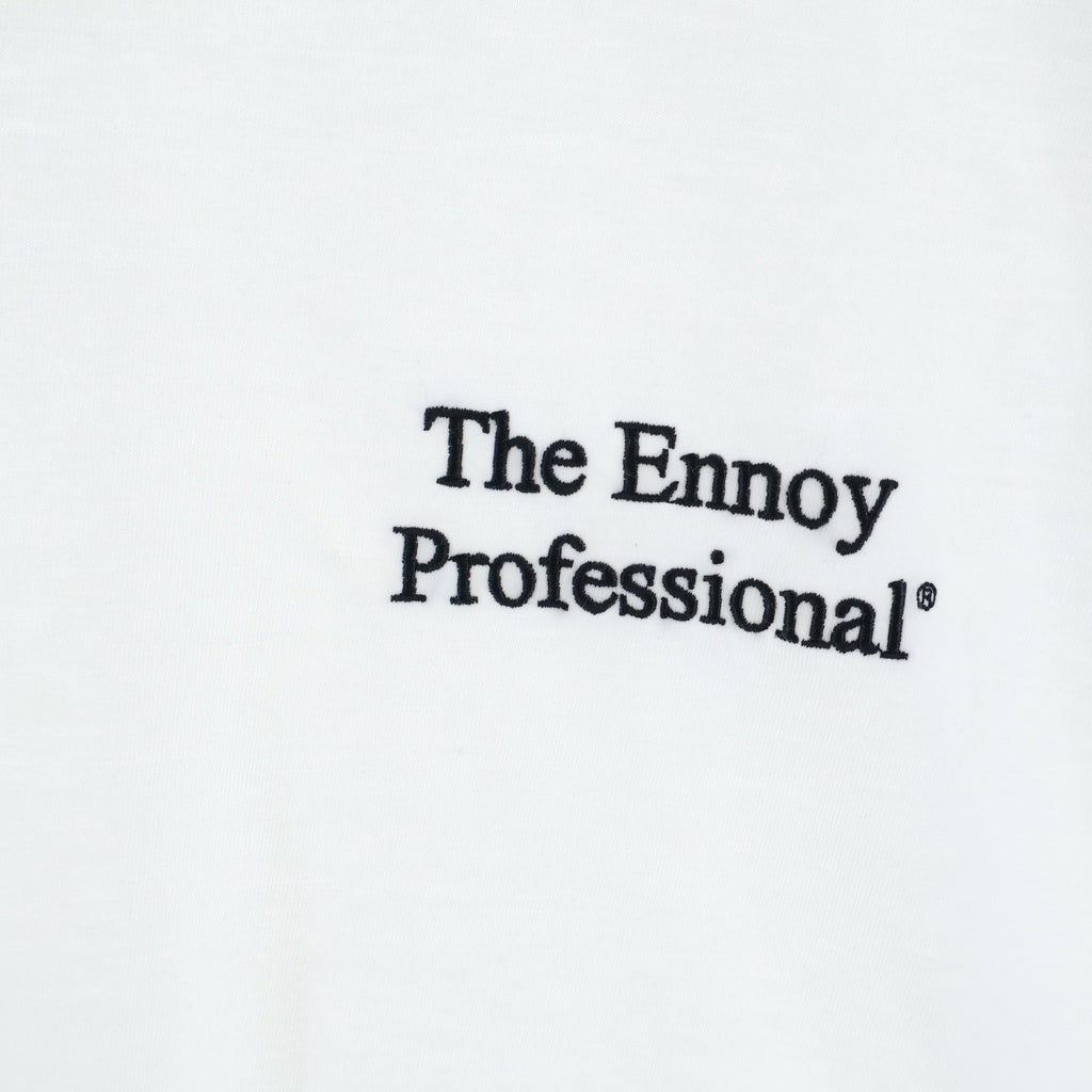 The Ennoy Professional(エンノイプロフェッショナル) PROFESSIONAL LOGO T-Shirt プロフェッショナルロゴ クルーネックロゴ半袖Tシャツ カットソー ホワイト SS24BRENCT04NTL
