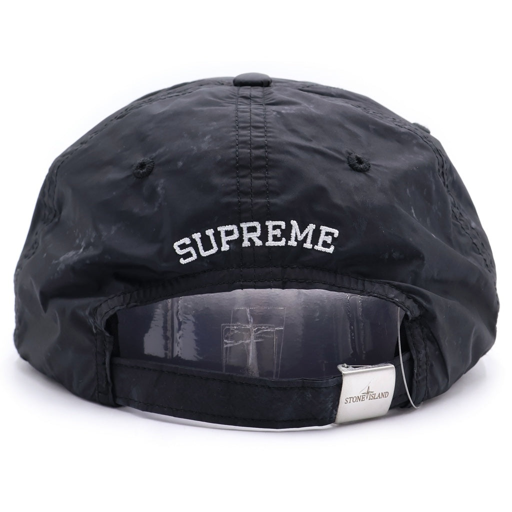 SUPREME(シュプリーム) 20AW ×STONE ISLAND ISLAND PAINTED CAMO NYLON 6-PANEL ペインティッドカモ ナイロン6パネルキャップ 帽子 ブラック