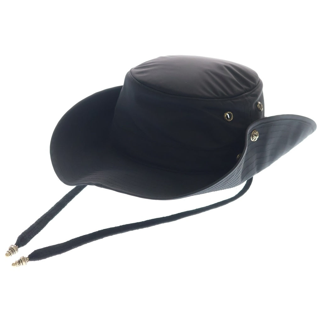 CHROME HEARTS(クロムハーツ) Scroll Logo Label Nylon Bucket Hat スクロールロゴラベル ナイロン バケットハット 帽子 ブラック