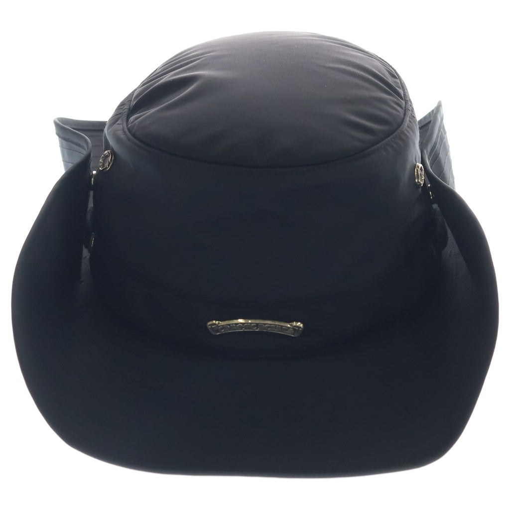 CHROME HEARTS(クロムハーツ) Scroll Logo Label Nylon Bucket Hat スクロールロゴラベル ナイロン バケットハット 帽子 ブラック