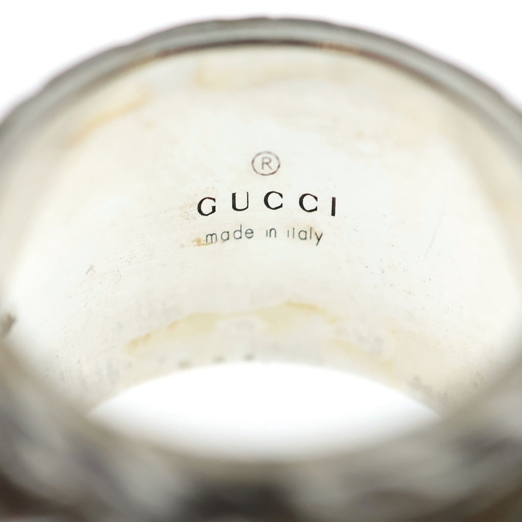 GUCCI(グッチ) ガーデン グリーンストーン タイガーヘッド リング シルバー レディース