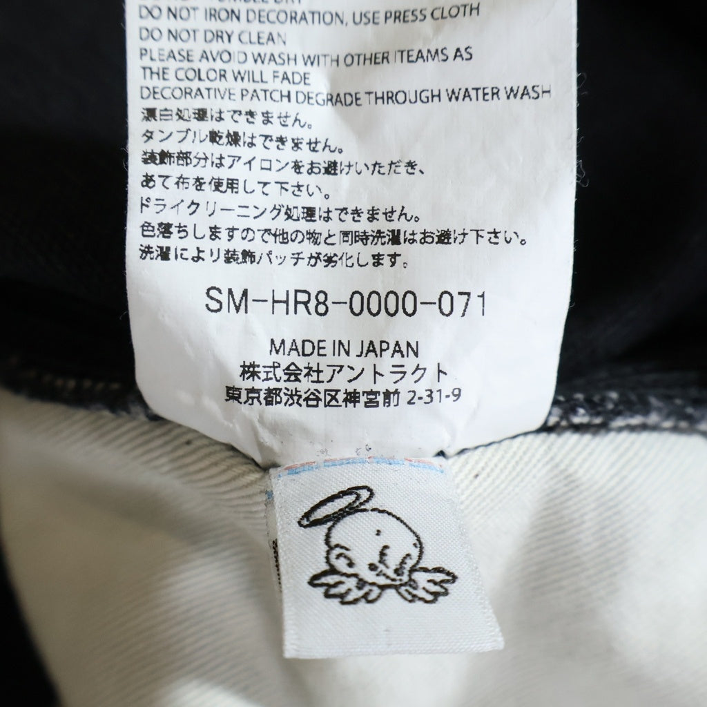 SAINT MICHAEL(セントマイケル) 25SS DOUBLE KNEE SHORTS ダックキャンバス ダメージ加工 ダブルニーショーツ ハーフパンツ グレー SM-HR8-0000-071