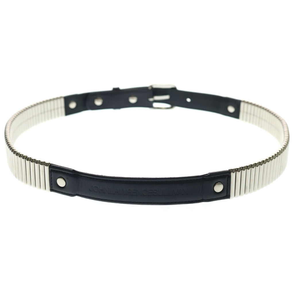 JOHN LAWRENCE SULLIVAN(ジョンローレンスサリバン) LEATHER PIN BUCKLE BELT ピンバックル レザーベルト ブラック/シルバー JLS-06-33
